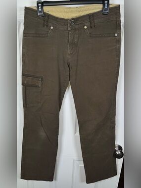 Vintage Women’s KUHL CARGO Pockets PANTS Brown Size 8 Brown 88% Cotton Blend